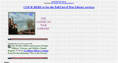 Desktop Screenshot of americanwarlibrary.com